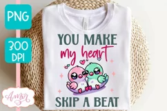 Cute Valentine's day PNG sublimation, You make my heart PNG Product Image 2