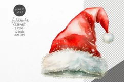 Christmas clipart, Santas hat clipart, Winter clipart Product Image 1