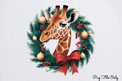 Christmas Giraffes Clipart PNG Product Image 1