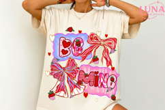 Be Mine Png, Valentine's Day Png, Coquette Bow Png, Preppy Product Image 4
