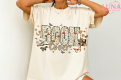 Retro Book Lover Png, Cottagecore Reading Png Vintage FloraL Product Image 4