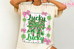 Lucky Shamrock Png, Lucky PNG St Patrick’s Day, Preppy Lucky Product Image 2