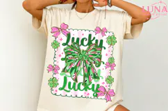 Lucky Shamrock Png, Lucky PNG St Patrick’s Day, Preppy Lucky Product Image 2