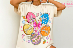 Happy Easter Png, preppy Easter Png, Coquette Egg png Product Image 3