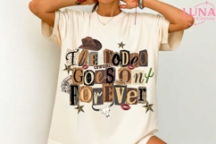 The Rodeo Goes on Forever PNG, Retro Western Checkered PNG Product Image 1