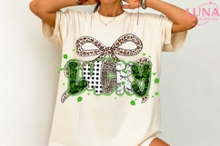 Retro Leopard Lucky PNG, Leopard Shamrock Letters PNG Product Image 2