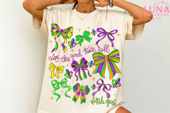 Let The Good Times Roll png, Mardi Gras Bow Png Product Image 1