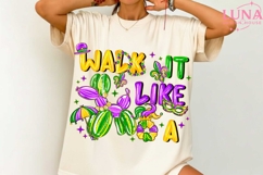 Walk It Like A Mardi Gras Png, Mardi Gras Balloon Dog Png Product Image 3