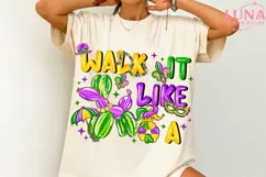 Walk It Like A Mardi Gras Png, Mardi Gras Balloon Dog Png Product Image 3