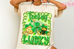 Feeling Lucky Png, St Patrick’s Day Coquette PNG, Lucky Png Product Image 2