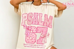 Lace Psalm 67 Six Seven PNG, Turquoise Brown Bow Trend Product Image 1