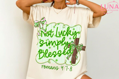 St Patrick's Day Bow PNG, Bible Verses png, Coquette Lucky Product Image 2