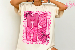 Preppy Mama Valentine Glitter Png, Retro Valentine Png Product Image 6