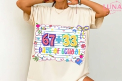 100 Days Of School Coquette PNG, 67 33 Days Of School Png Product Image 2