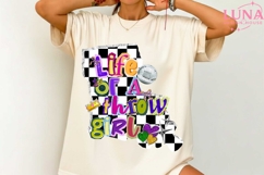 Life Of A Throw Girl Png, Mardi Gras Png, Coquette Bow Png Product Image 1