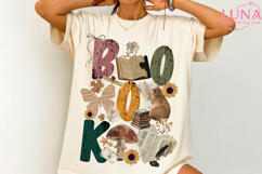 Retro Book Png, Ransom Note Typography Book Lover Png Product Image 2