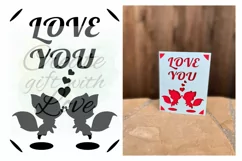 Love You Valentine Card, SVG cutting file for Cricut Joy Product Image 2