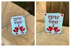 Love You Valentine Card, SVG cutting file for Cricut Joy Product Image 3