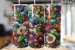Embroidered Flowers Tumbler Wrap - High Quality 300 Dpi Product Image 1