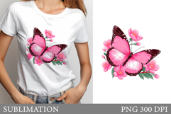 Butterfly Sublimation. Butterfly T-Shirt Sublimation Product Image 1