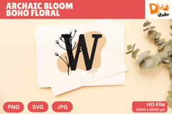 Archaic Bloom Boho Floral Monogram Product Image 1