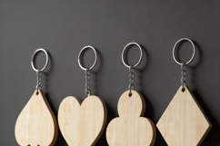Playing Card Suits Keychain LaserCut Plans Poker Heart Spade Product Image 3