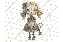 Creepy Dolls Clipart PNG Haunted Toy Characters Product Image 5