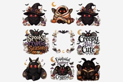 Cute Mothman PNG Clipart Bundle, Halloween Cryptid Graphics Product Image 7