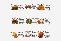 Autumn Planner Stickers Clipart Bundle | Fall Bucket List Product Image 2