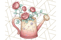 Pink Cottagecore Garden PNG Clipart, Vintage Floral Art Product Image 5