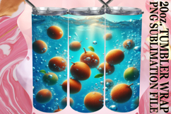 Happy Hearts 20oz tumbler wrap, 3D Fruits Product Image 1
