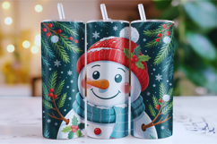 Christmas Snowman Tumbler Wrap | Christmas Wrap Product Image 1