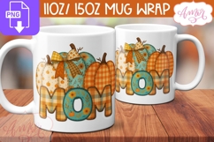 Mom mug wrap sublimation, Fall season mug template Product Image 2