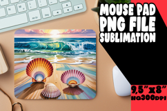 Colorful Raccoon &amp; Bloom Mouse Pad Sublimation PNG Product Image 1