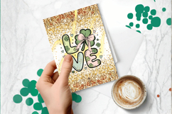 Love Shamrock Bow Greeting Card PNG Sublimation Design! Product Image 1