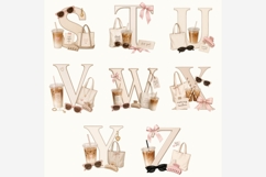 That Girl Coffee Alphabet PNG Bundle | Coquette Coffee Product Image 2
