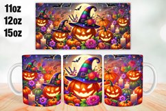 Halloween Pumpkins Mug Wrap Sublimation 11oz, 12oz, 15oz Product Image 1