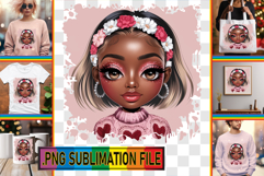 Vibrant TSHIRT Ideas Magic PNG, Afro Girl Product Image 1