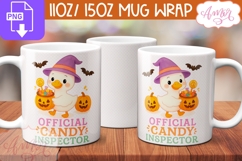 Official candy inspector mug wrap PNG, Cute Halloween goose Product Image 2