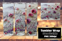 Embroidered Flower Pattern Tumbler Wrap - Spring Wonder Product Image 1