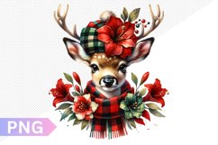 Christmas Deer Sublimation - Clipart PNG Design Product Image 1