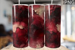 Burgundy Alcohol Ink Tumbler Wrap - High Quality 300 Dpi Product Image 1