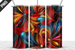 Flowers Tumbler Wrap | Sublimation Design | Tumble PNG Product Image 1