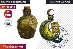 Halloween Hag&#039;s Potions PNG Clipart spooky gothic bottle Product Image 1