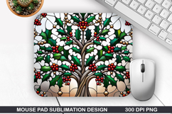 Christmas Tree Mouse Pad Sublimation,Christmas Mouse Pad PNG Product Image 1
