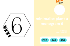 Minimalist Plant Monogram Product Image 1