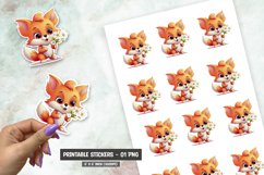 Cartoon Fox sticker, Cute Fox sticker png Product Image 1