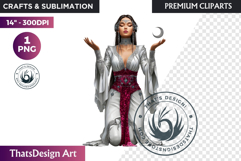 Fantasy Boreal Winter Girl Warrior &amp; Ice Queen Clipart Product Image 1