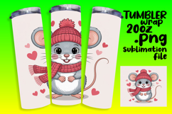 Personalized Tumbler Artwork , Valenines Animals Product Image 1
