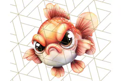Adorable Angry Animals Clipart PNG, Cute Moody Faces Png Product Image 5